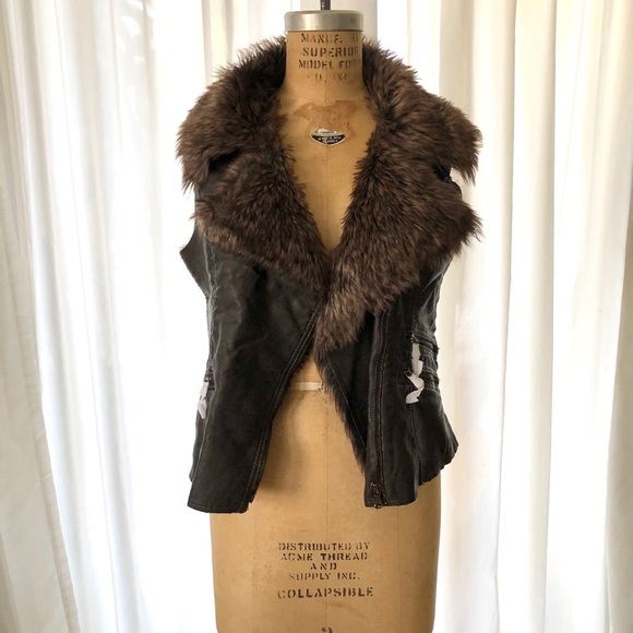 lovestitch Jackets & Blazers - Brand New Lovestitch  faux leather vest jacket